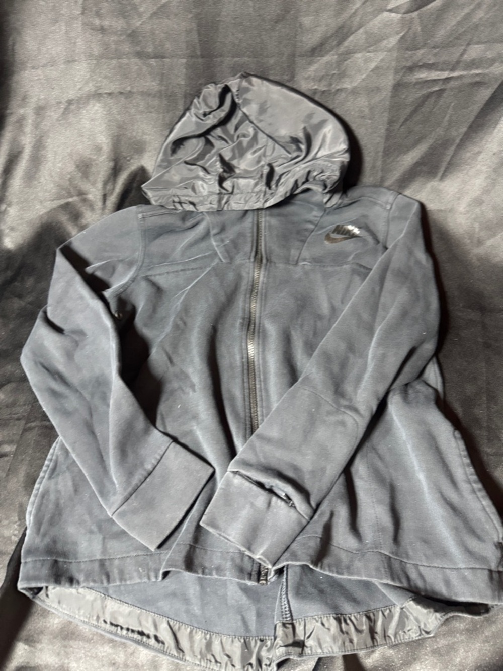 Nike Black Hooded Zip-Up Jacket
